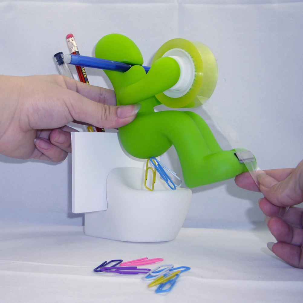 

The Tape Creative Dispenser Little Men Supplies Holder Green Stationery Masking