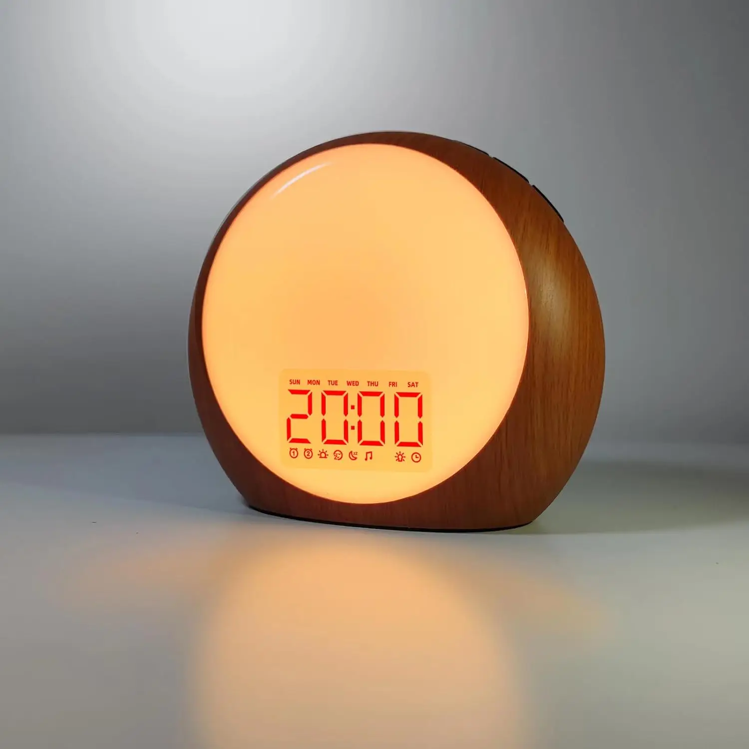 Wake Up Light Sunrise Alarm Clock White Noise Machine with Sunrise Sunset Simulation for Heavy Sleepers Kids Bedroom Dual