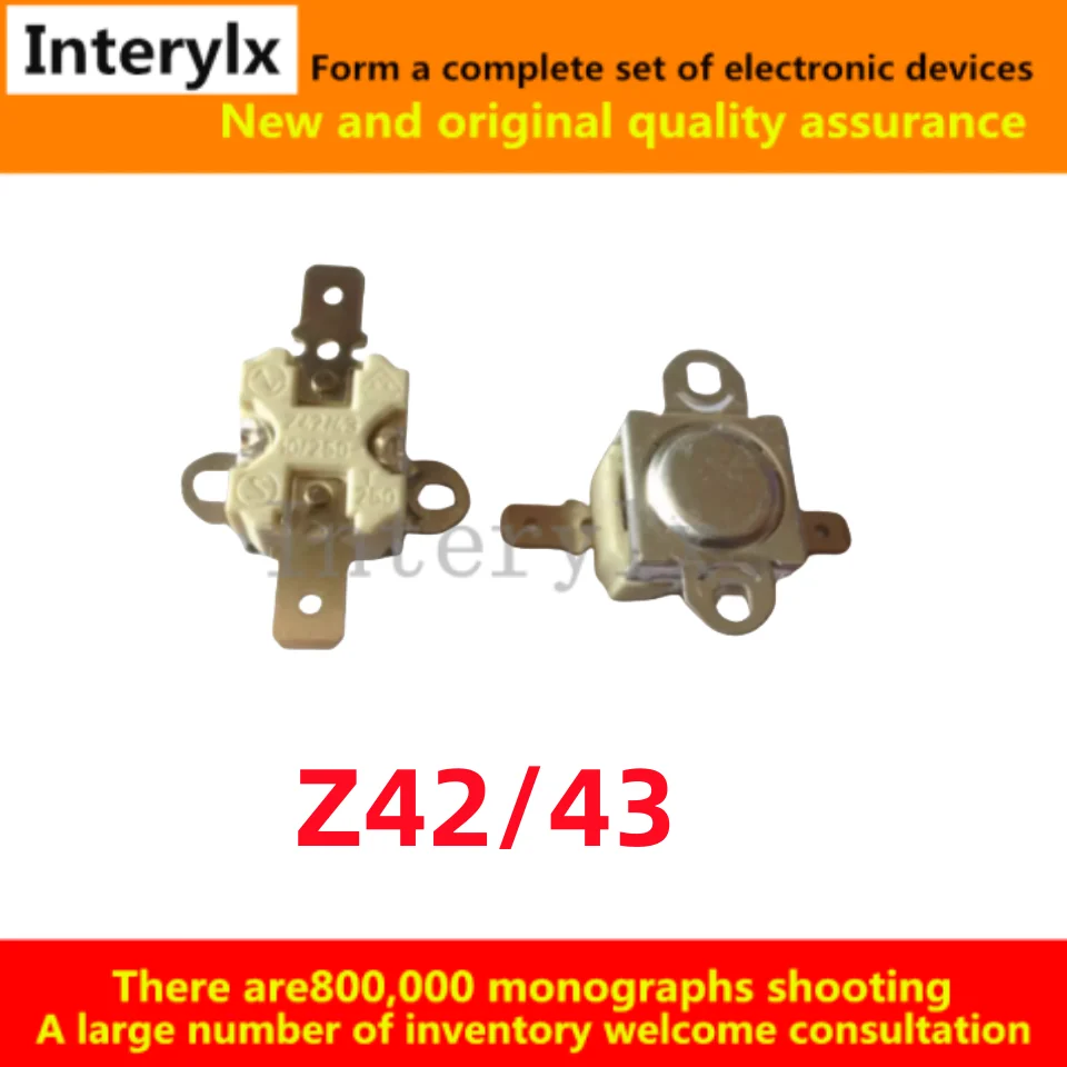 5-10Pcs/Lot Z42/43 Z43 250V 10A normally closed ceramic T250 20 degree temperature switch temperature control switch