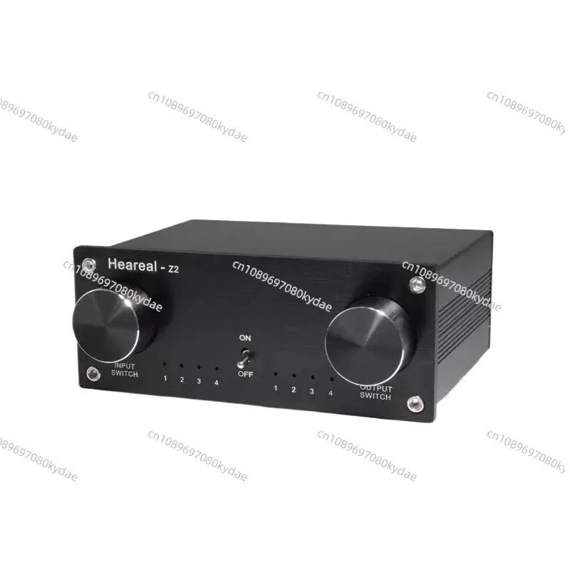 

4 Port Input 4 Output Lossless Audio Signal Switcher Switch Selector Box Sound HiFi Audio Signal Splitter with RCA DC12V Power