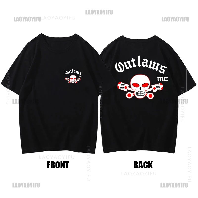 Outlaws MC men T shirt support outlaws t-shirt summer brand tshirt for male cotton man tops Street Fashion Short Sleeve Clothing