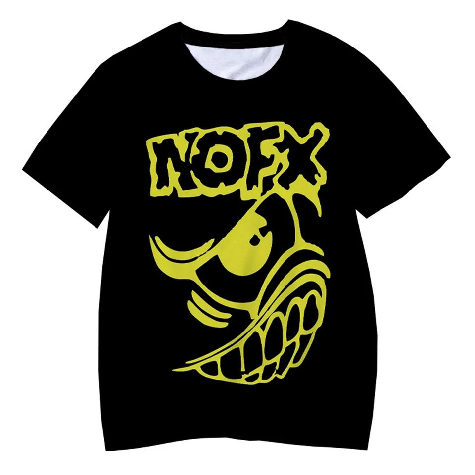Nofx T-Shirts Punk Rock Band 3D Print Streetwear Men Women Casual