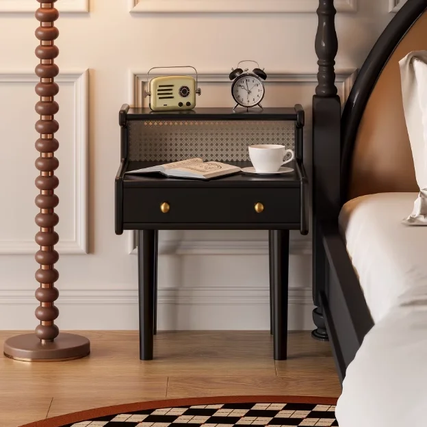 Nachttisch Rattan Doppelschicht Sofa Wandschrank