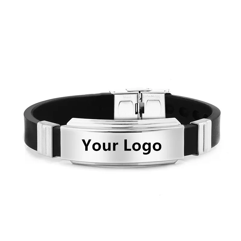 

Custom Stainless Steel Bracelet Casual Leather Bracelet Engraved Titanium Leather Bracelet for Women Men Couple Jewelry e1447