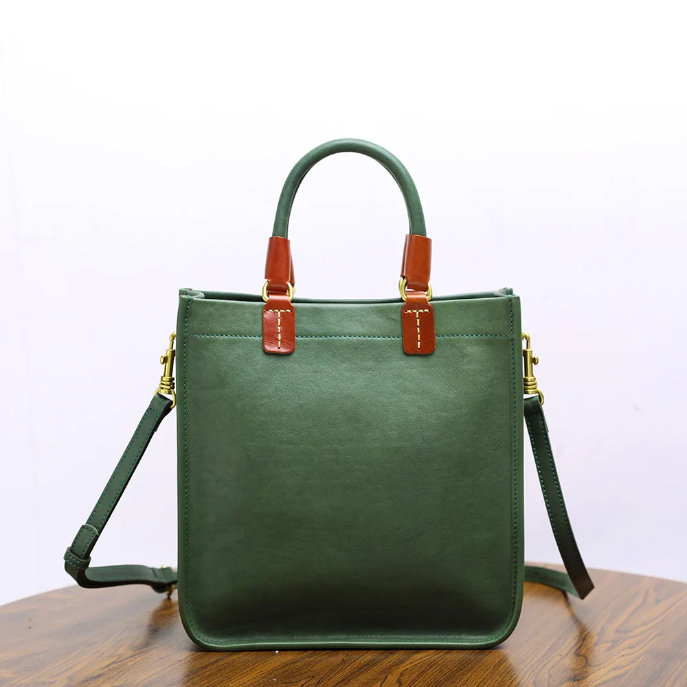 

Top-grain Cowhide Handcrafted Retro Ladies' HandbagGenuine Leather Single-shoulder Crossbody Designer Luxury Bags