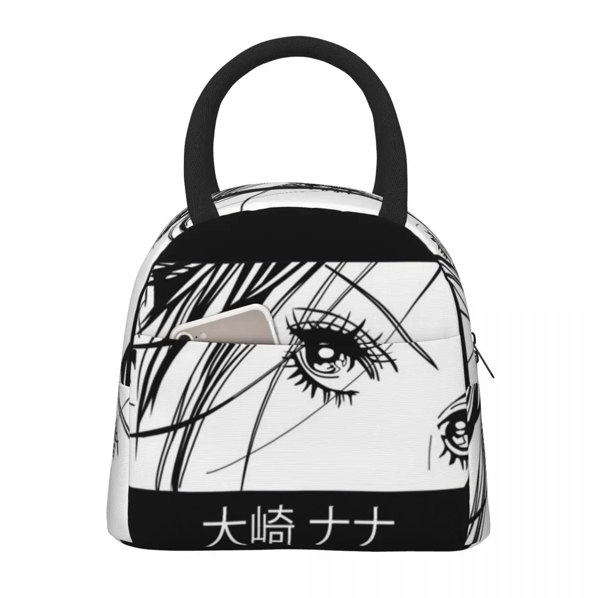 

Nana Osaki Eyes Lunch Bag Black Stones Anime Graphic Lunch Box Casual Picnic Cooler Bag Portable Zipper Oxford Thermal Lunch Bag