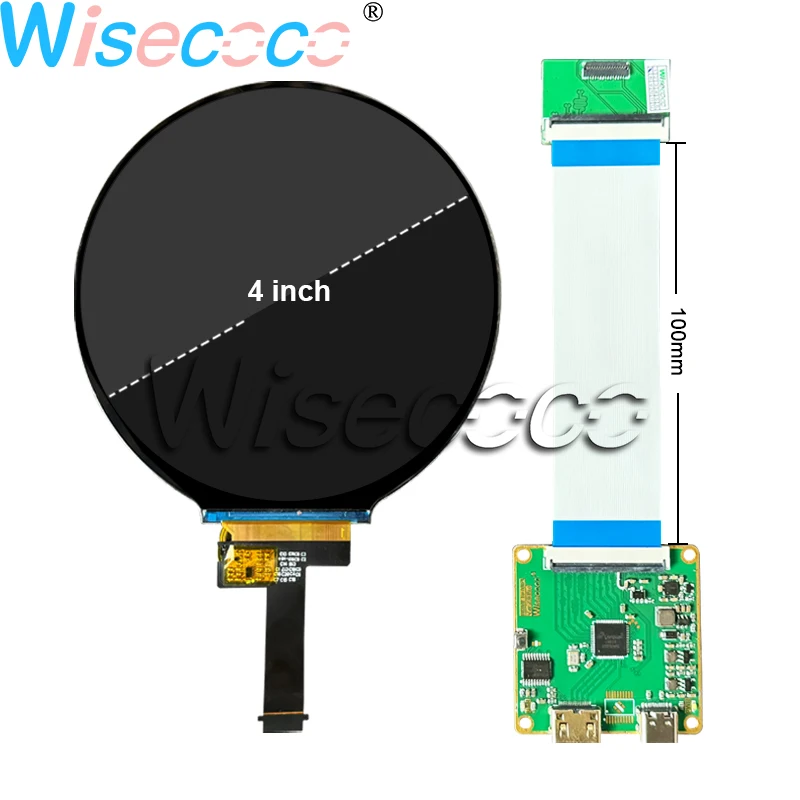 4 Inch 720*720 Round Display IPS Screen Circle Circular TFT LCD Module Panel LCM Type-C Driver Board For Raspberry Pi