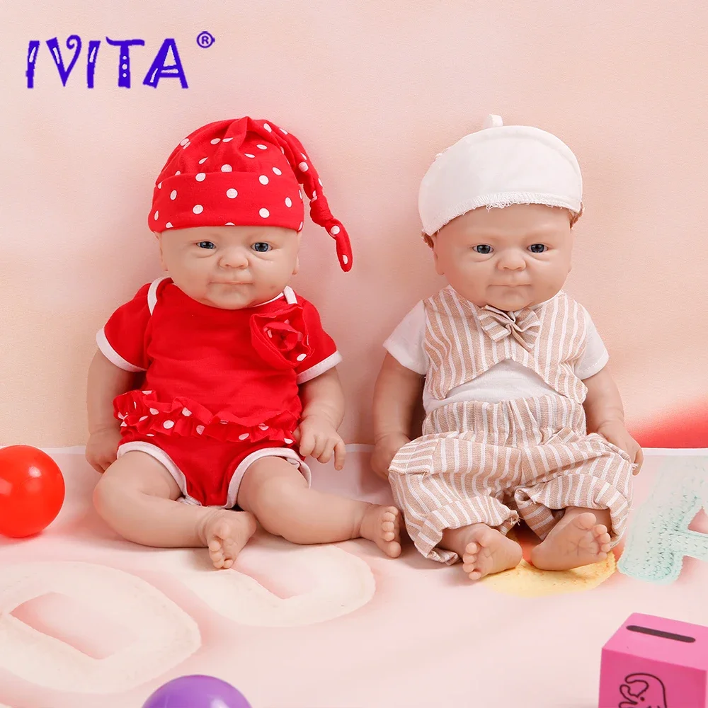 IVITA 100% Volledige Siliconen Reborn Pop Groothandel Realistisch Baby Speelgoed Levensechte Pasgeboren Baby DIY Geschilderde Poppen Kit voor Kinderen Gift