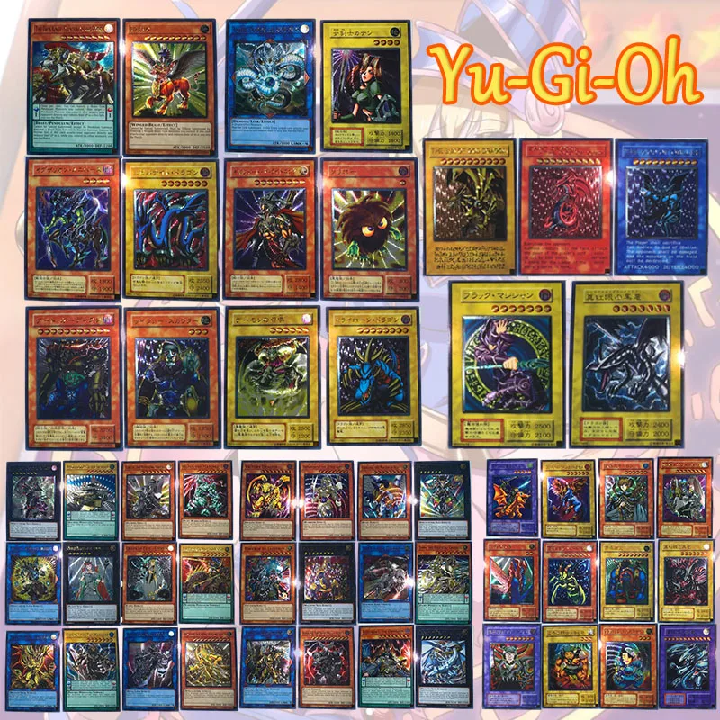 Anime Yu-Gi-Oh The Black Wizard is so red-eyed and black-eyed Coarse flash DIY homemade cards Game Collection boy Birthday gifts