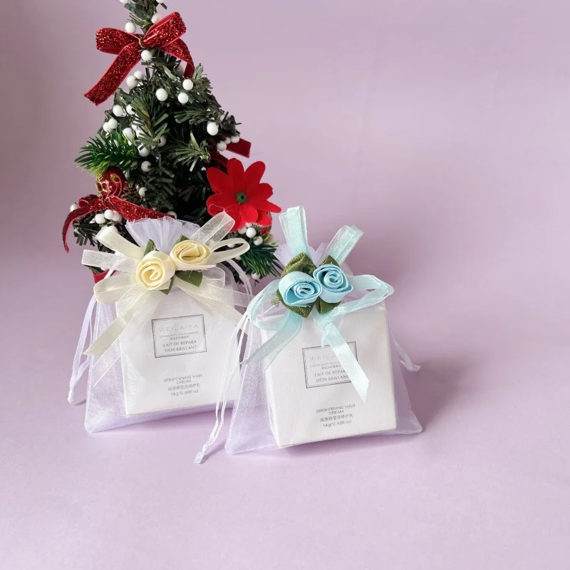 

100 подарочных пакетов из органзы, полупрозрачные пакеты для хранения, сумки для упаковки одежды и ювелирных изделий, шнурок с галстуком-бабочкой, свадебная волна