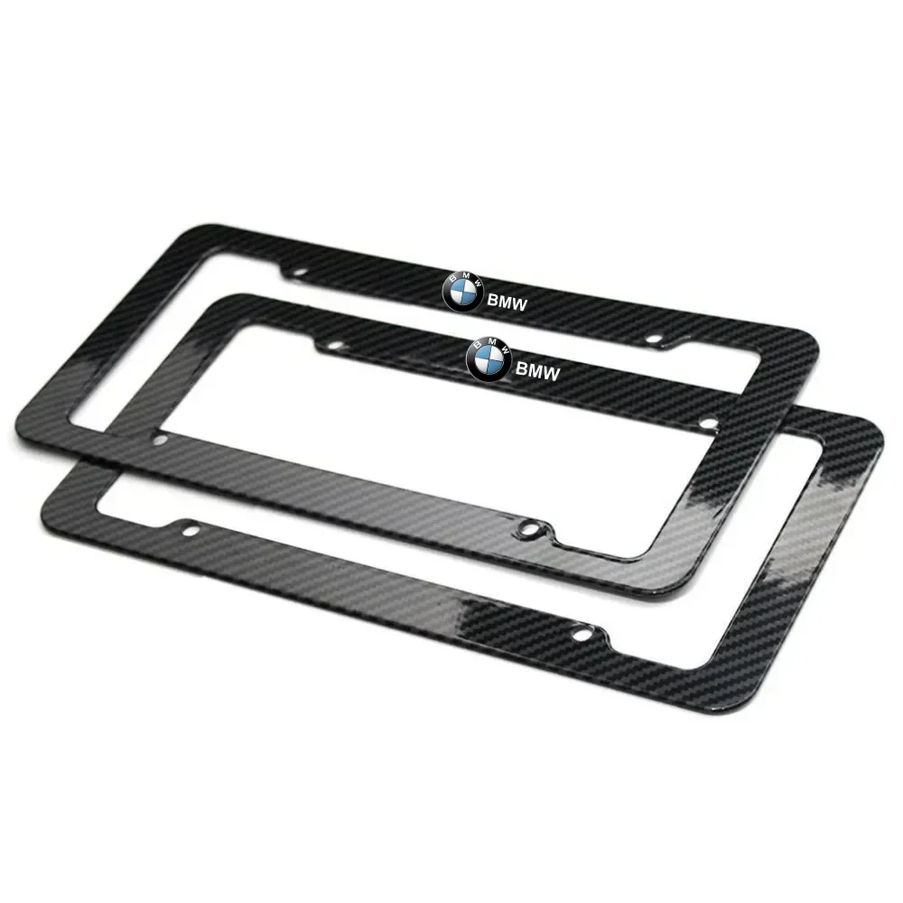 

Carbon fiber license plate protection framework Car Tag Holder For BMW E36 E46 E90 E60 E39 F30 F10 F20 X5 E70 E53 G30 E91 E92