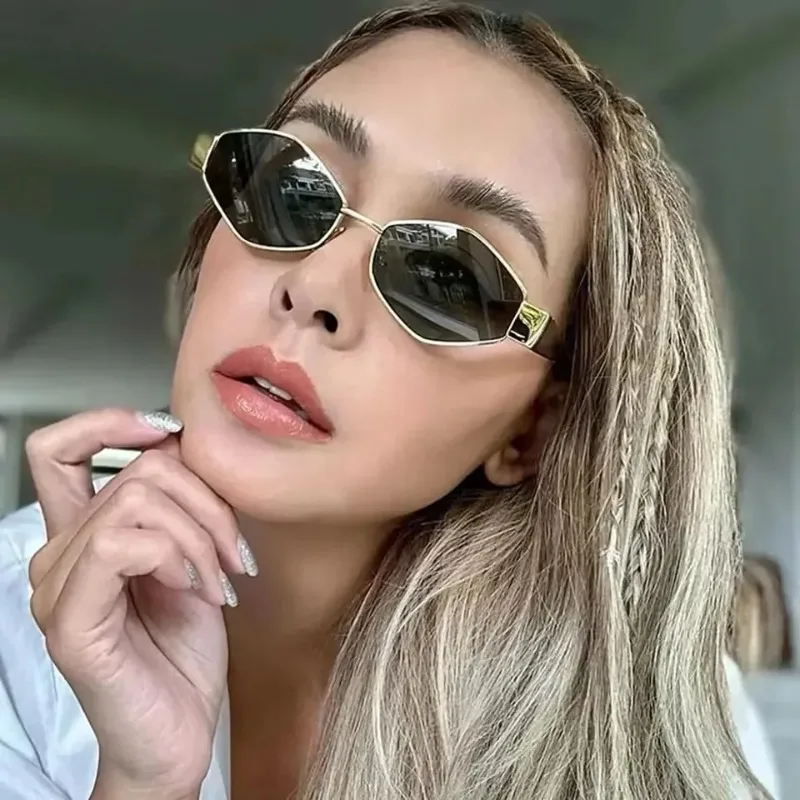 

Fashion Hexagon Sunglasses Women Luxury Brand Design Unique Polygon Sun Glasses Men Vintage Small Frame Eyewear Shades