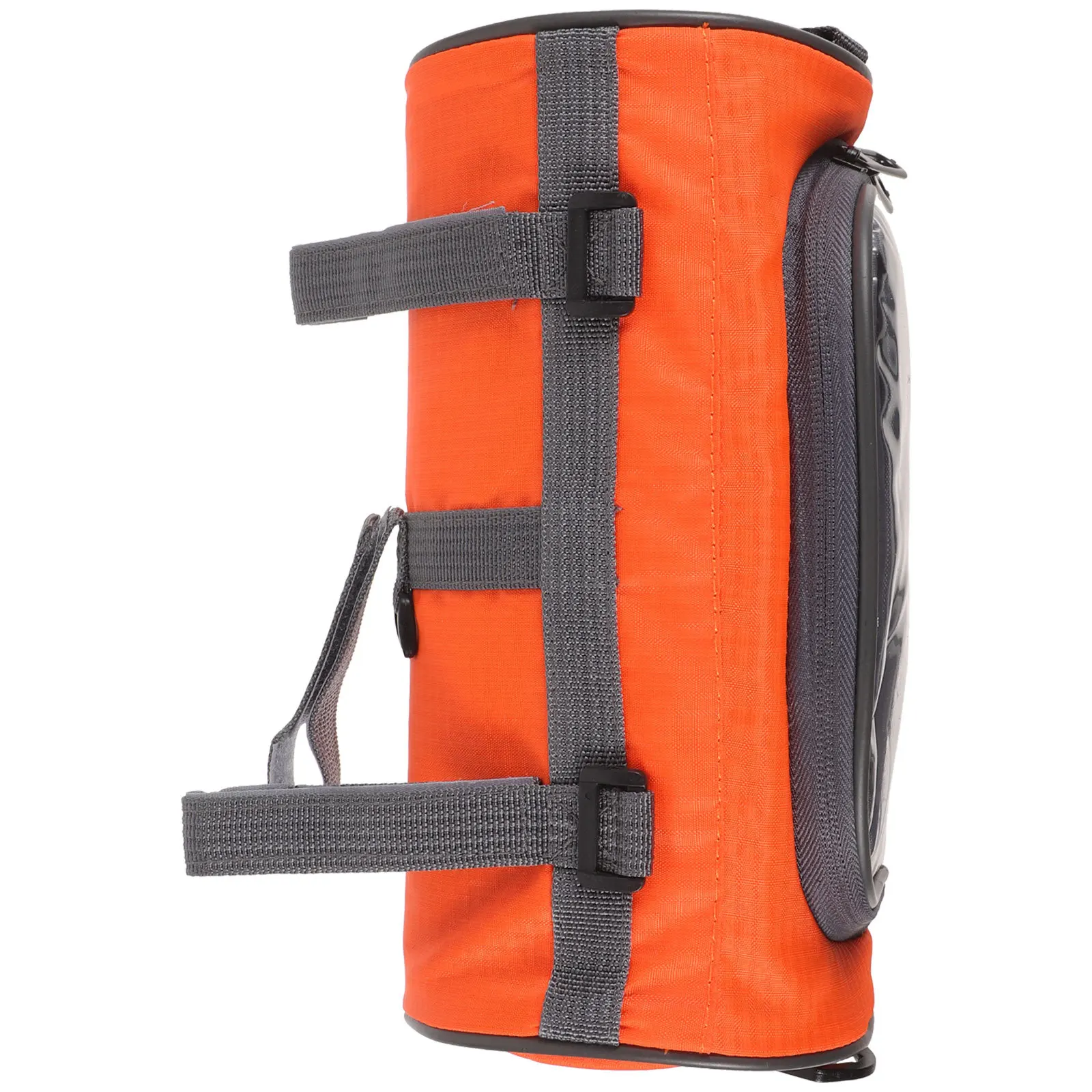 حقيبة مقود الدراجة من قماش أكسفورد المقاوم للماء، نافذة تعمل باللمس، سعة تخزين كبيرة لمفاتيح الهاتف، المحفظة باللون البرتقالي #4