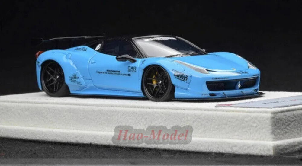 1/43 Liberty Walk For Ferrari 458 Limited Alloy Diecast Car Model Kids Toys Boys Birthday Gifts Hobby Display Collection Blue