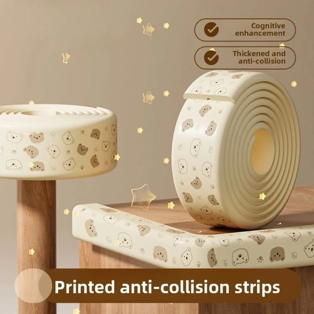 

Новая защитная лента NBR от ударов, 8 мм, утолщенная, без следов, для углов, мягкая, с мультяшным медведем, для защиты углов стола и дома