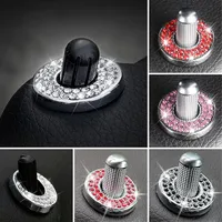 4x Bling Rhinestone Car Door Bolt Lock Pin Switch Button Ring Lift Bolt Sticker Crystal For Mercedes Benz E C Class Accessories