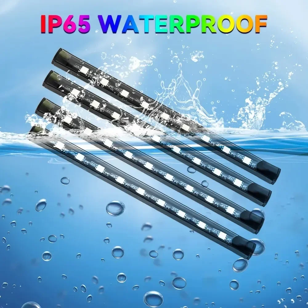 Universal 48 LED USB Car RGB Ambient Foot Lights LED Strip Interior Atmosphere Lamps 8 Colors Decorative Wireless Remote Control - view 2