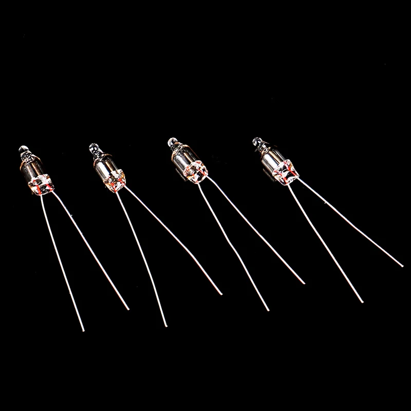 20Pcs Fluorescent Lamp Indicator Light White Hair Red Neon Bulb Standard Miniature Bulb 220v Bulbs 5X13mm