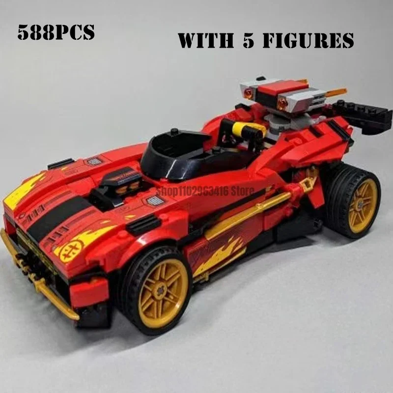 588 Stück MOC Kay's X-1 Supercar Bausteine passend für 71737 Ziegel zusammengebautes Lernspielzeug