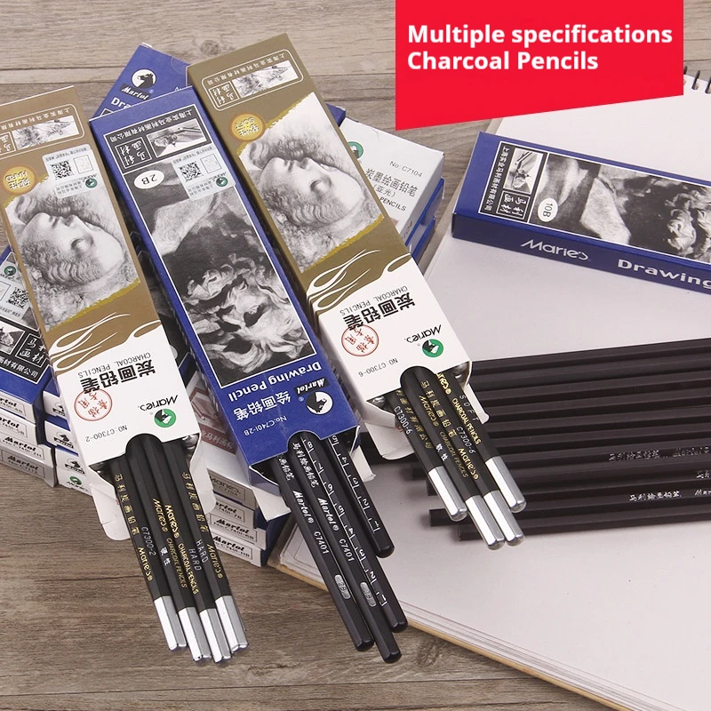 Professionelles Kohle- und Graphitstift-Set für Künstler, Zeichen- und Skizzierbedarf, 2H HB B 2B 3B 4B 5B 6B 8B