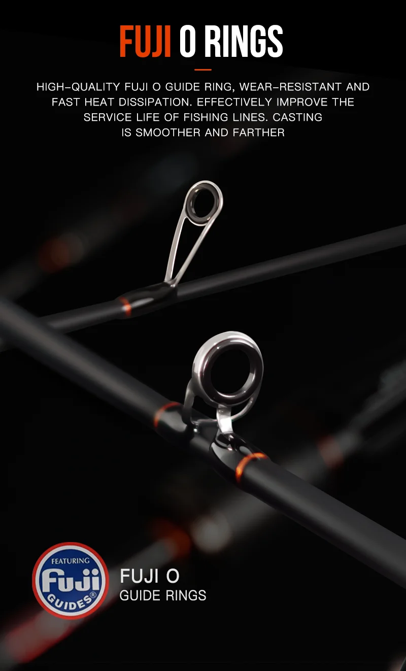 Seasir Black Arrow Spining Baitcasting Angelrute Kohlefaser FUJI O 1,5–1,8 m BFS Ködergewicht 0,8–10 g UL Ultralight Micro Fish – Detail 4