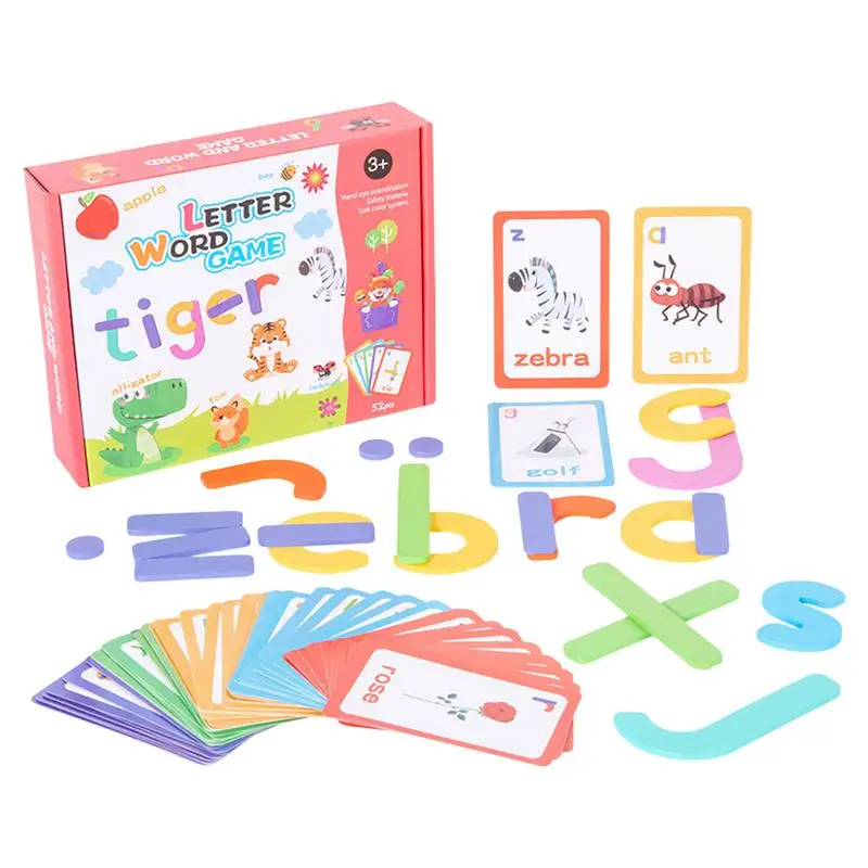 Spellingspellen Zicht Woorden Spelletjes Letterpuzzel Kleur sorteren Zintuiglijk speelgoed Voorschoolse leeractiviteiten voor jongens en meisjes