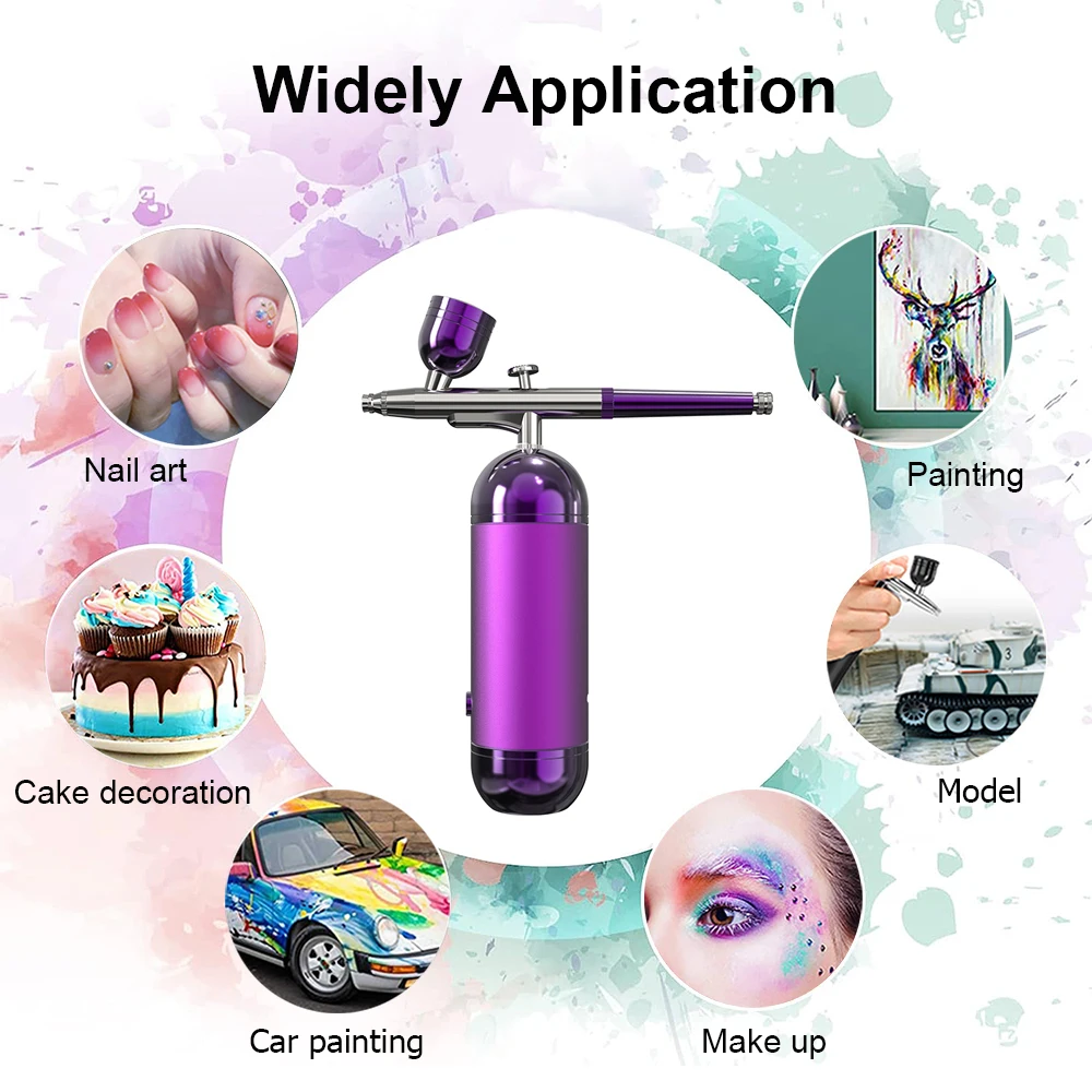 Airbrush Nail With Compressor Portable Airbrush For Nails Cake Painting Airbrush Nail Art Paint Air Brush Kit With Compressor