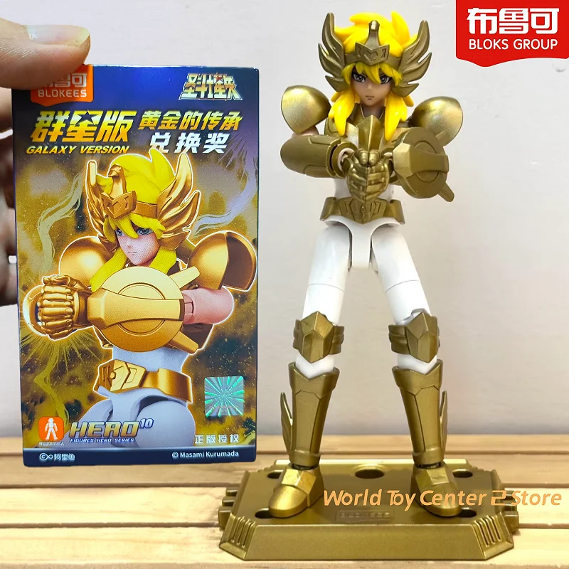 

Оригинальные Blokees Saint Seiya Galaxy версия 2, золотая версия Cygnus Hyoga, фигурки героев, аниме-фигурки, игрушки, редкие подарки