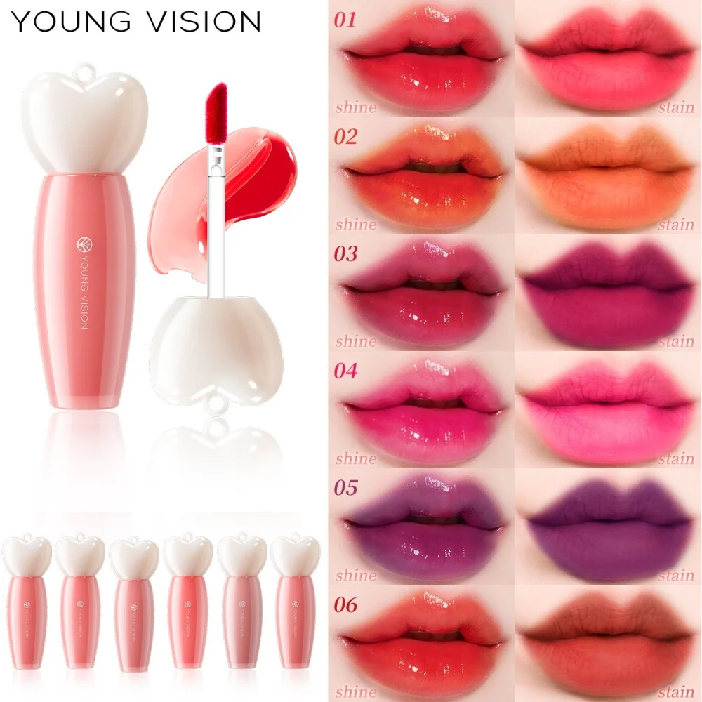 Tintura per labbra opaca a 6 colori con tecnologia di blocco del colore, non appiccicosa, leggera, trucco per labbra Colore labbra a lunga durata