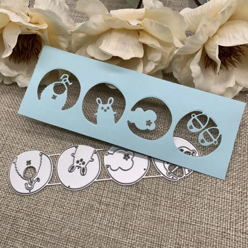 Baby Animal Round Decoration Metal Cutting Dies Stencils For DIY Scrapbooking Decorative Handcraft Die Cutting Template Mold