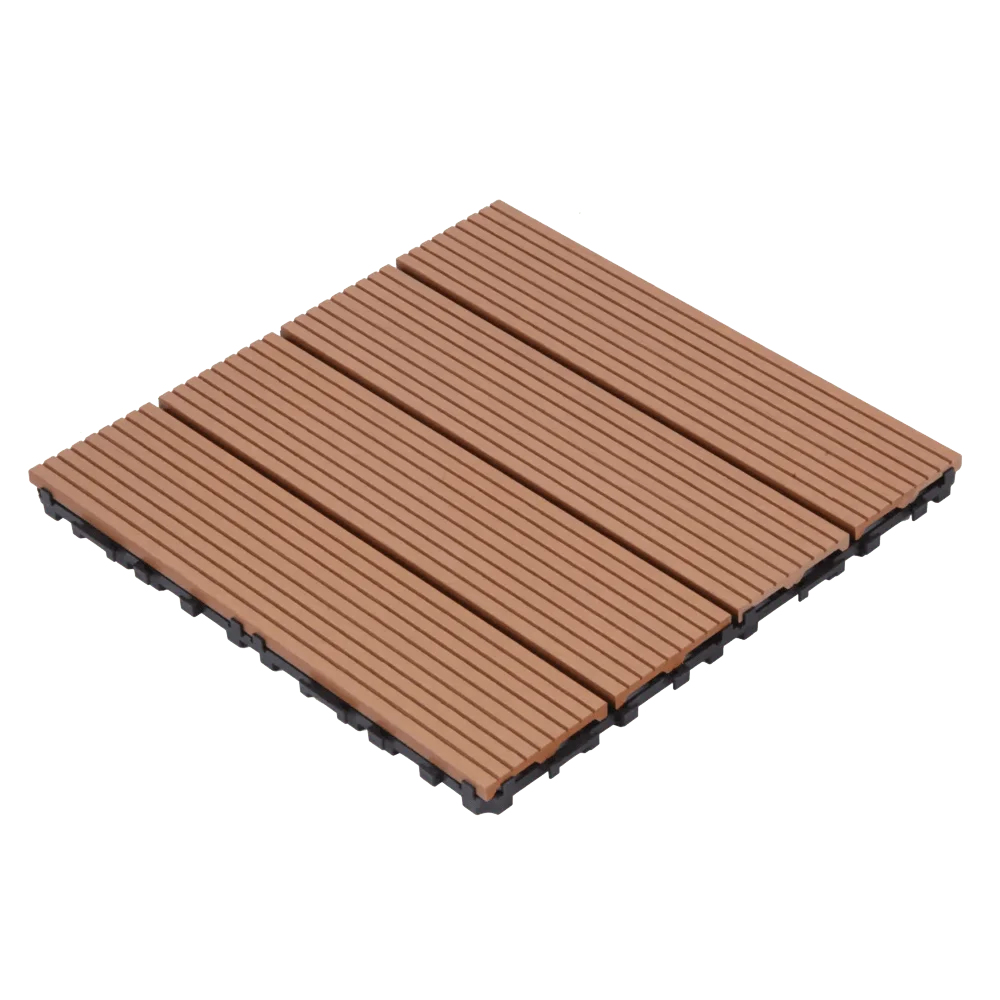 ไม้พลาสติกคอมโพสิตกระเบื้องชุด 20pcs คอมโพสิต Decking ต่อต้านสนิมน้ําสภาพอากาศง่าย DIY & MaintenanceRooftops ชั้น