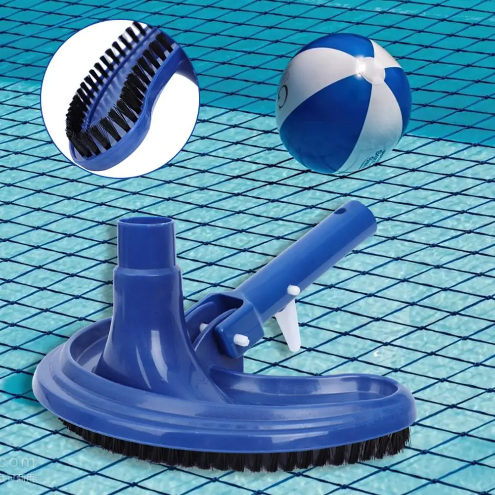 Limpiador de cepillo con cabezal de vacío para piscina, herramienta de limpieza Flexible de media luna, piezas