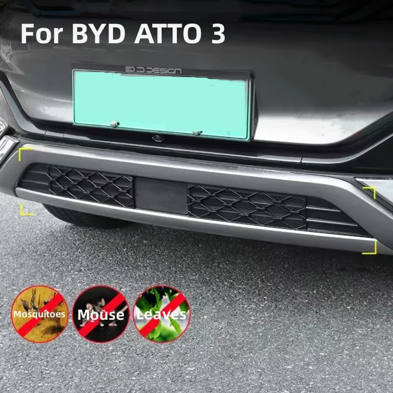 Car Grille Insect Screen Water Tank Air Inlet Protection Net Grille Modification Cover For BYD ATTO 3 YUAN Plus 2022 2023