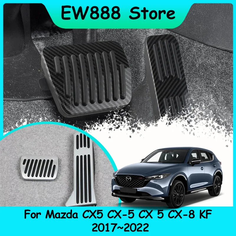 

For Mazda CX5 CX-5 CX 5 CX-8 KF 2017~2022 2018 2019 2020 2021 Stainless Car Foot Pedals Rest Accelerator Tray Part Accessories.