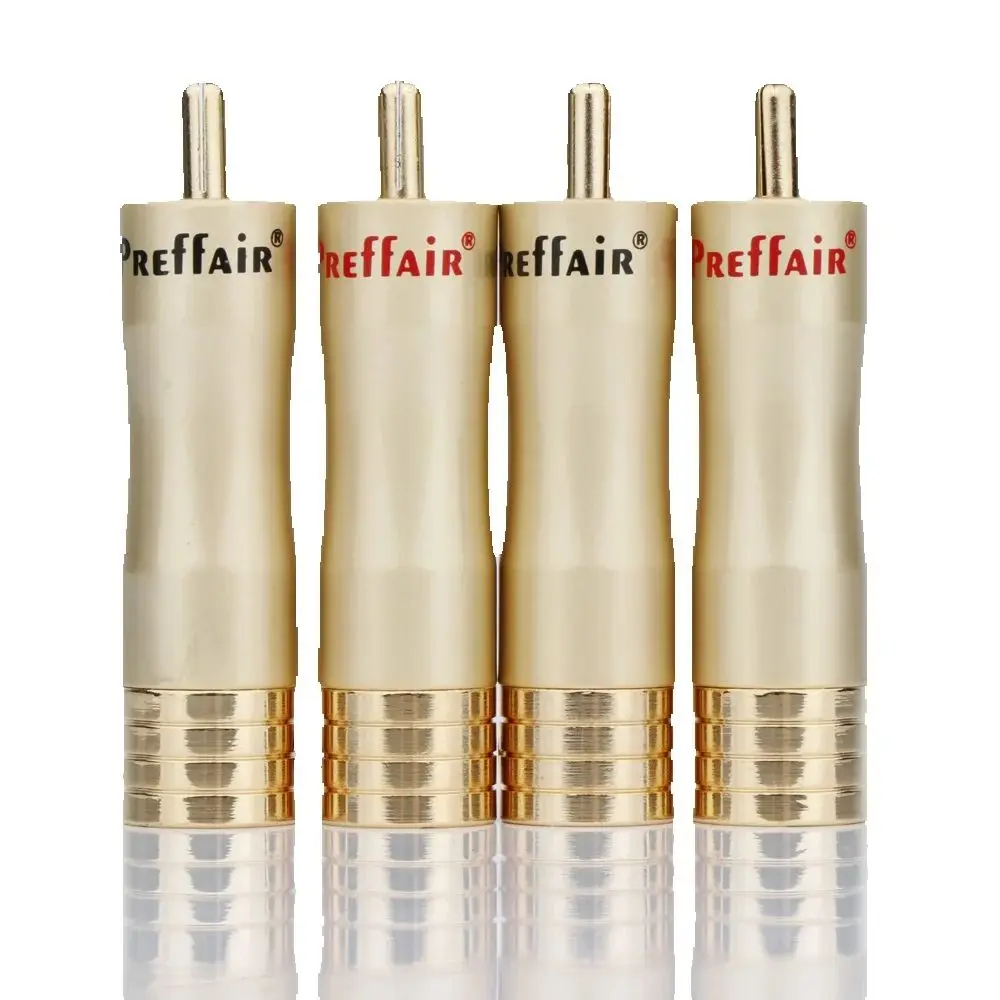 4 قطعة HIFI الصوت سدادة RCA 24K مطلية بالذهب محول الصوت فونو لحام موصل RCA إصلاح ينتهي HIFI 8 مللي متر كابل التوصيل