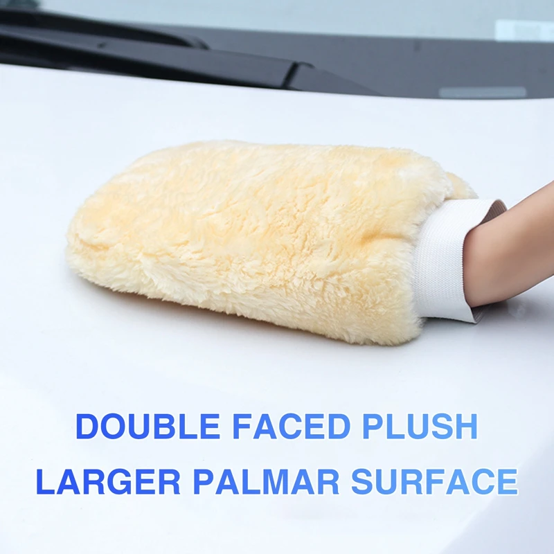 2PCS Soft Car Washing Gloves Imitation Wool Cleaning Brush Plush Wash Glove Towel Detailing Brushes Sponge Tools Car Accessories