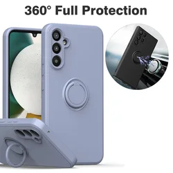 Hot sale Ring Holder Phone case A72 A71 A52 Liquid Silicone For Samsung Galaxy A03 A04 A05 A22 A23 A33 Ring Holder Cover