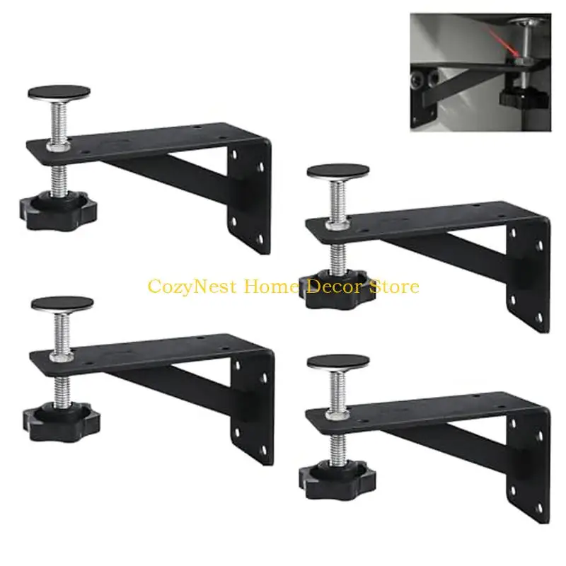 92MF 2Pcs Adjustable Undermount Sink Bracket Mounting Frame with Rust Resistant Coating For Kitchen Cabinet Installation