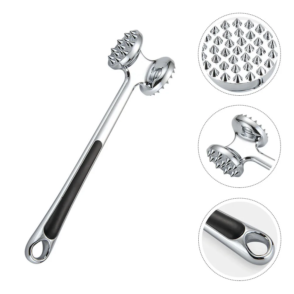 

1Pcs Dualsided Meat Mallet Fine Workmanship Steak Tenderizer Hammer Meat Mallet Zinc Alloy Hammer Kitchen Tenderizers