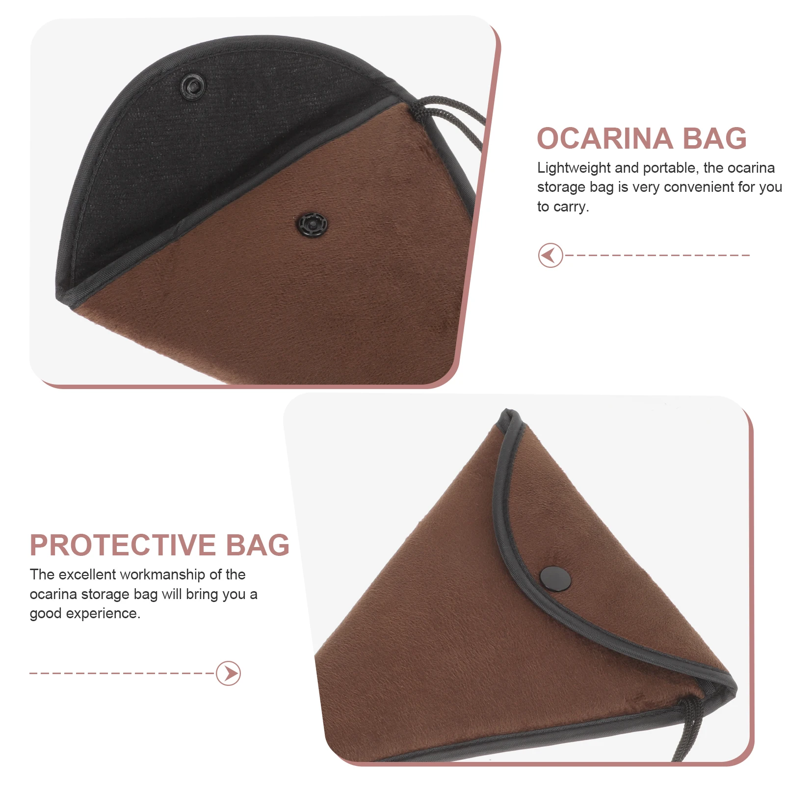 

3pcs Ocarina Protection Bag Lightweight Portable Storage Case for 12 Holes Musical Instrument Travel Accessory Durable Practical