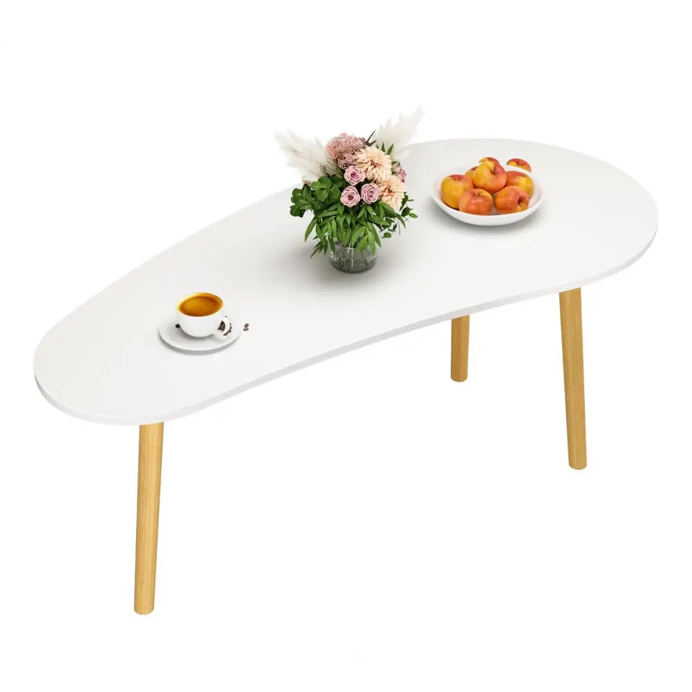 Rounded Corner Dining Table Spacious Desktop Solid Legs Thick Plate Coffee Table Strong Load-bearing Smooth Surface Side Table