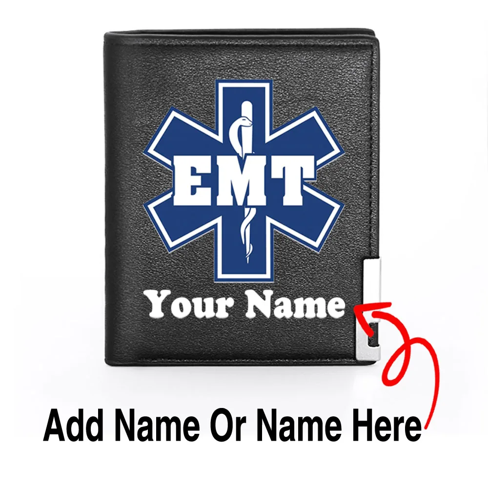 Personalized Classic Emergency Medical Technician Design Customized Your Name Men's Card Holder Short Wallet