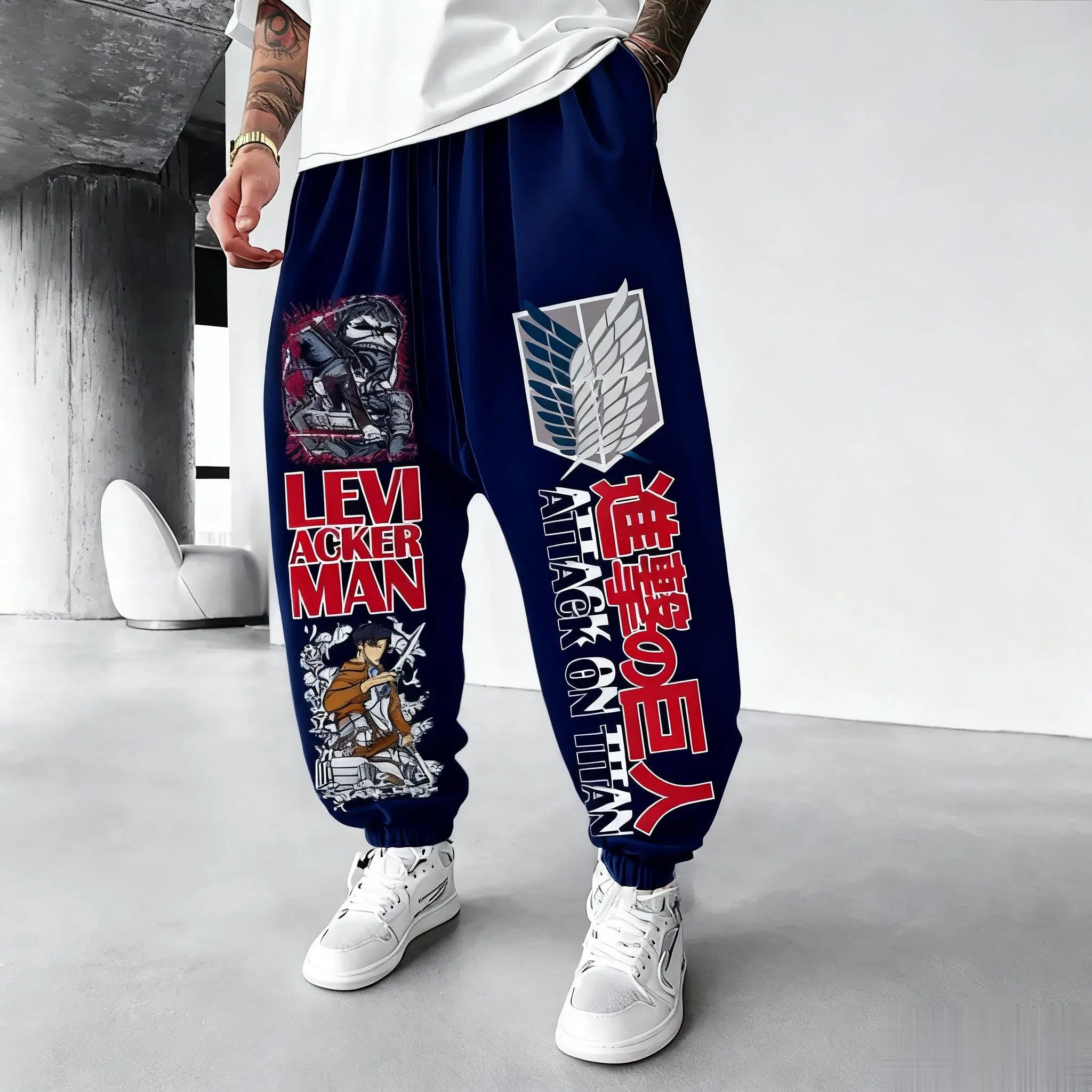 Attack on Titan Anime Sweatpants Men Women Japanese Cartoon Print Jogger Pants Casual Streetwear Hip Hop Trousers Autumn Winter