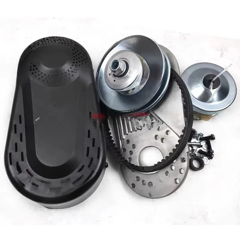 20Mm CVT For Go-Kart Engines 164F/170F/GX160/GX200, Heat-Treated Steel Clutch Drum With Wear-Resistant Pads
