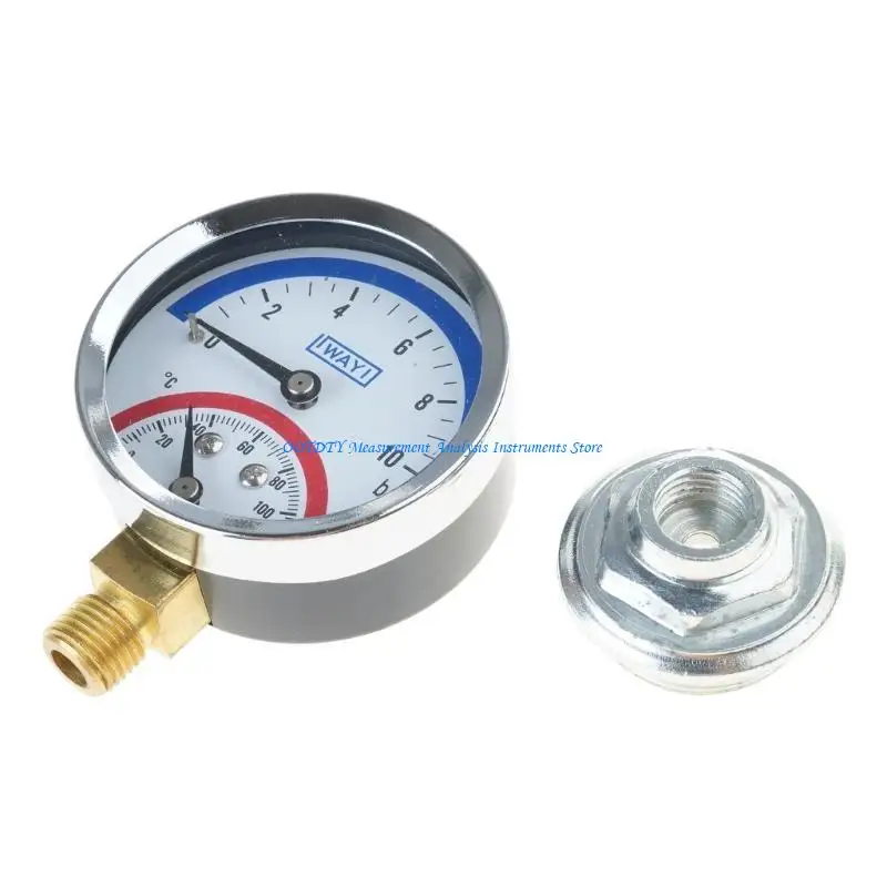 

367D Compact- Термоманометр Котел- Манометр температуры 0-10 Бар 0-120 ℃