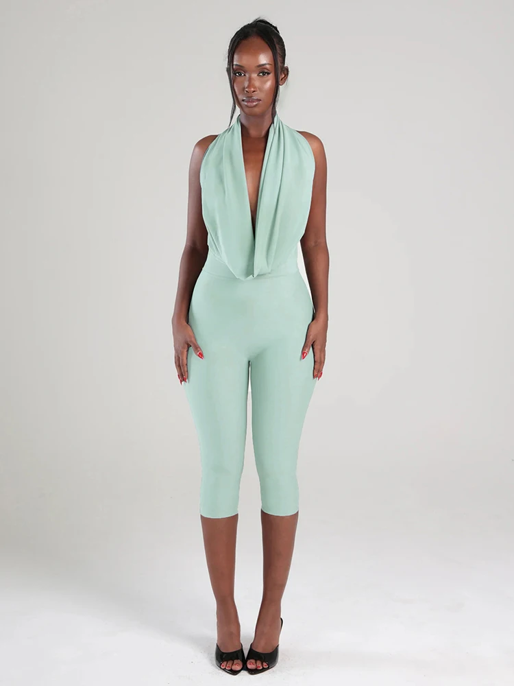 

Женский комбинезон Nibber Wild: базовый, без спинки, с бандажным эффектом, сексуальный, с открытыми плечами, без рукавов, шикарный, для ночного клуба, тренировок, уличной моды