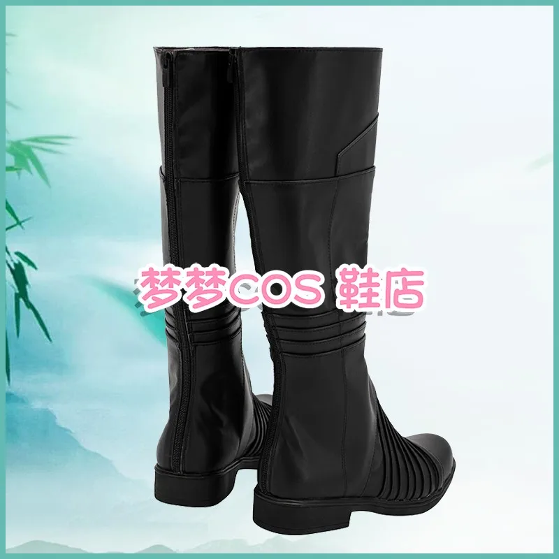 Nier 2B 코스프레 Replicant 신발 여성 의상 신발 멋진 할로윈 소녀 파티 검은 신발 부츠