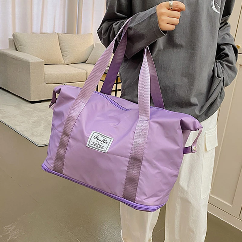 Borsa da viaggio da donna borsa da viaggio per la separazione bagnata e asciutta pieghevole impermeabile di grande capacità borsa da Yoga per il