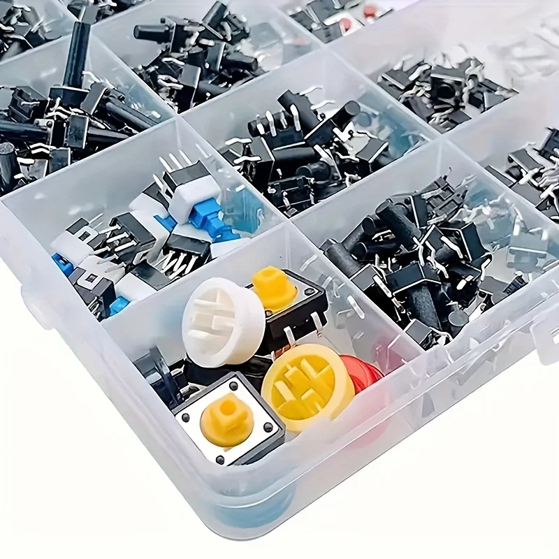 620PCS/BOX 32Values Tactile Push Button Switch SMD Micro Momentary Tact Switch Assortment Kit