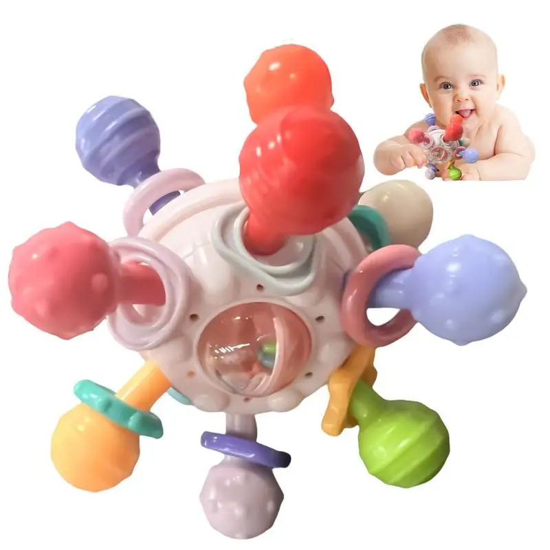 Baby Spielzeug Ausbildung Grip Material Baby Beißring Baby Rasseln Ball Kinder Pädagogisches Spielzeug Gen Ball Neugeborenen Sensorischen Rassel Spielzeug